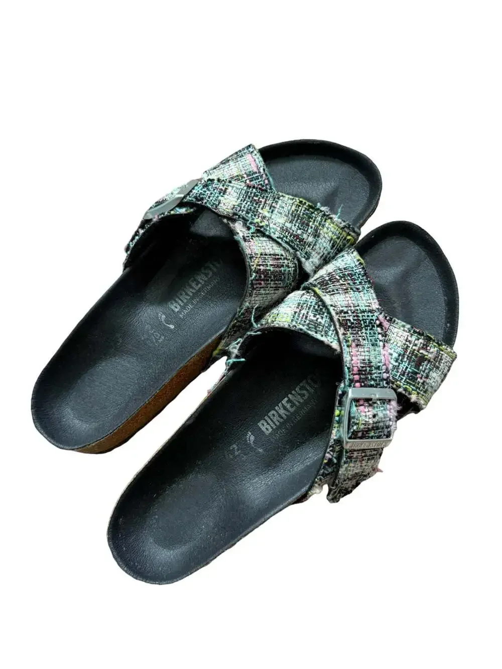 Birkenstock Siena Multicolor Festive Weave Criss Cross Sandals
